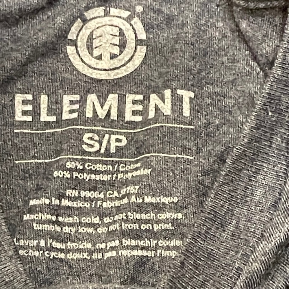 Element T Shirt Womens Small S Gray Skateboarding‎ Surfing Wind Water Fire Earth - Picture 3 of 7